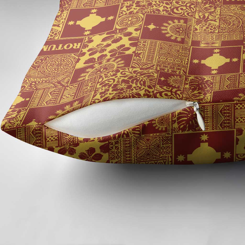 Rotuma Faiakse'ea 'e Kirisimasi Pillow Cover Pacific Patchwork Xmas Vibes - Polynesian Pride