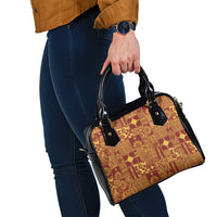 Rotuma Faiakse'ea 'e Kirisimasi Shoulder Handbag Pacific Patchwork Xmas Vibes - Polynesian Pride