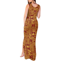 Rotuma Faiakse'ea 'e Kirisimasi Tank Maxi Dress Pacific Patchwork Xmas Vibes LT9 - Polynesian Pride