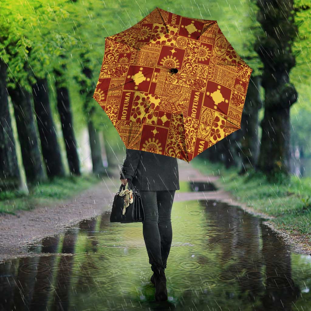 Rotuma Faiakse'ea 'e Kirisimasi Umbrella Pacific Patchwork Xmas Vibes - Polynesian Pride