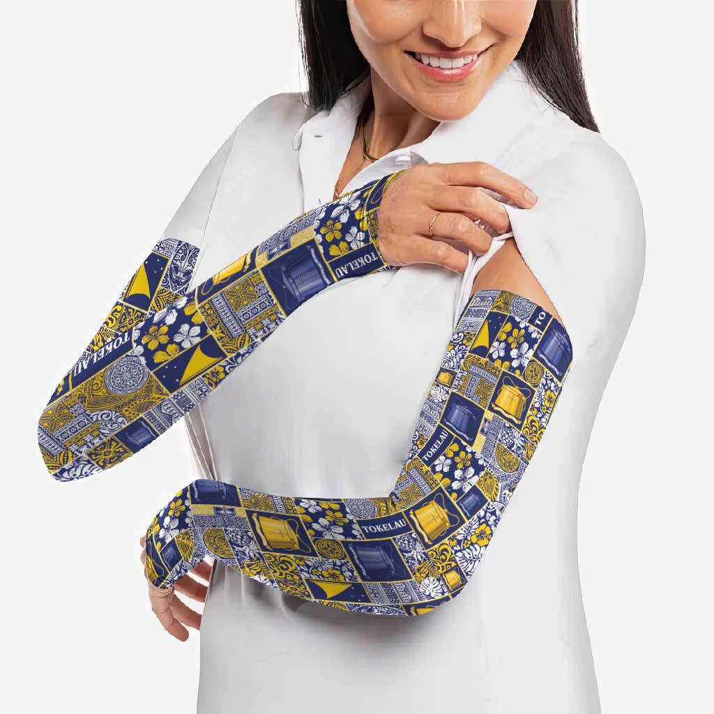 Tokelau Manuia te Kilihimahi Arm Sleeves Pacific Patchwork Xmas Vibes - Polynesian Pride