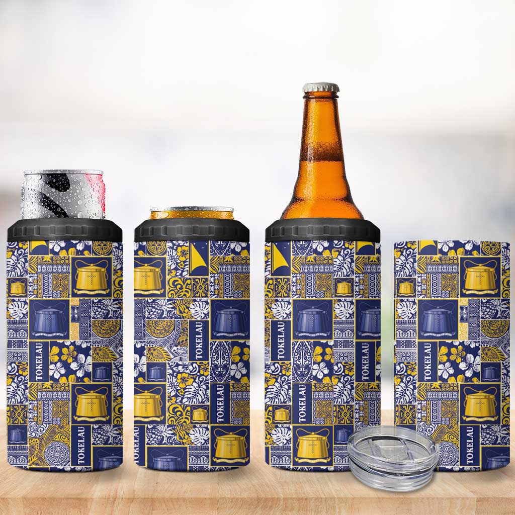Tokelau Manuia te Kilihimahi 4 in 1 Can Cooler Tumbler Pacific Patchwork Xmas Vibes LT9 - Polynesian Pride