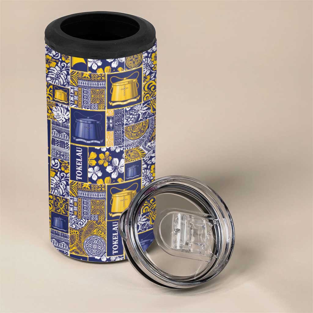 Tokelau Manuia te Kilihimahi 4 in 1 Can Cooler Tumbler Pacific Patchwork Xmas Vibes LT9 - Polynesian Pride