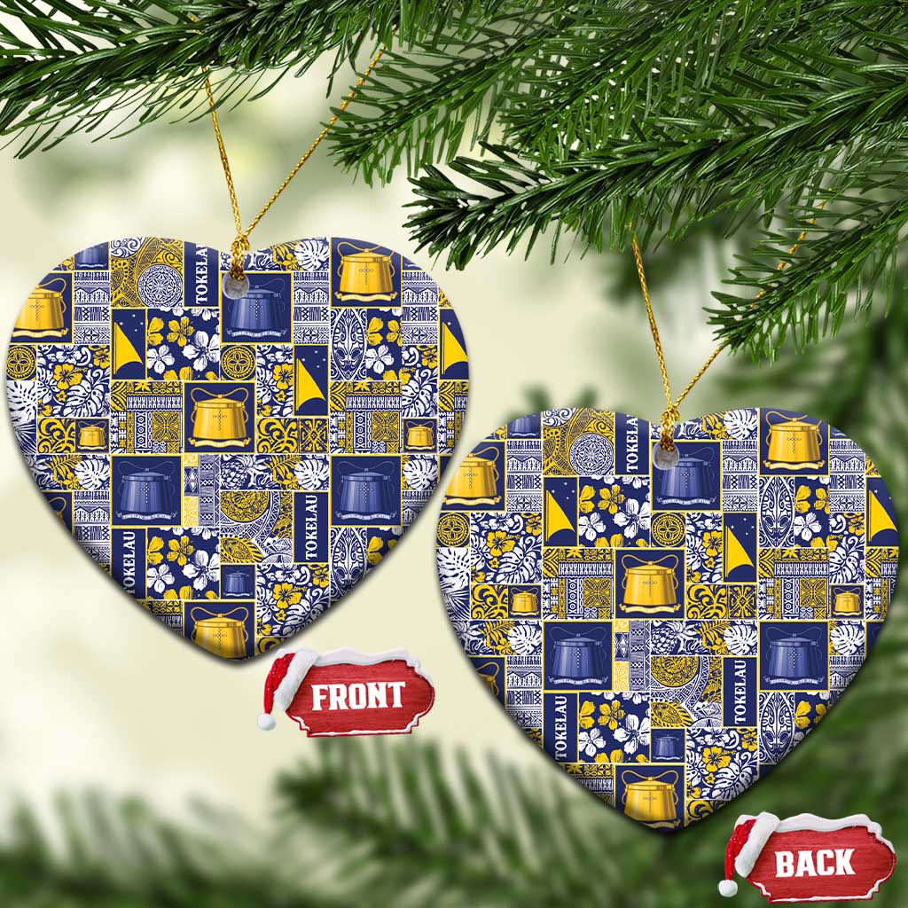 Tokelau Manuia te Kilihimahi Ceramic Ornament Pacific Patchwork Xmas Vibes - Polynesian Pride