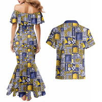 Tokelau Manuia te Kilihimahi Couples Matching Mermaid Dress and Hawaiian Shirt Pacific Patchwork Xmas Vibes LT9 - Polynesian Pride