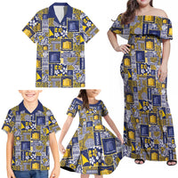 Tokelau Manuia te Kilihimahi Family Matching Off Shoulder Maxi Dress and Hawaiian Shirt Pacific Patchwork Xmas Vibes LT9 - Polynesian Pride