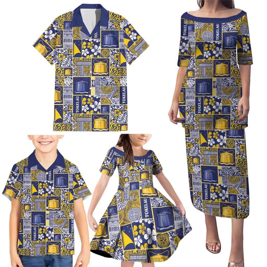 Tokelau Manuia te Kilihimahi Family Matching Puletasi and Hawaiian Shirt Pacific Patchwork Xmas Vibes LT9 - Polynesian Pride