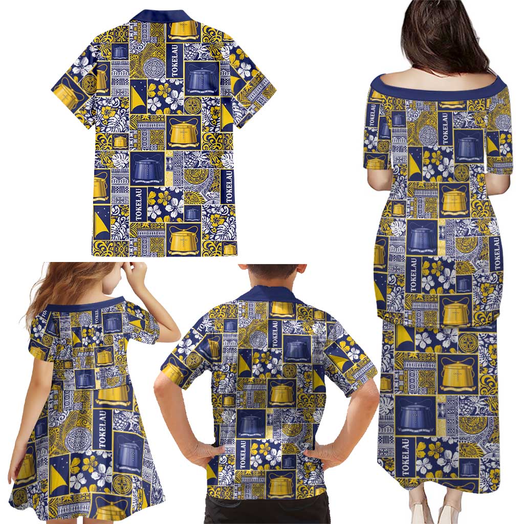 Tokelau Manuia te Kilihimahi Family Matching Puletasi and Hawaiian Shirt Pacific Patchwork Xmas Vibes LT9 - Polynesian Pride