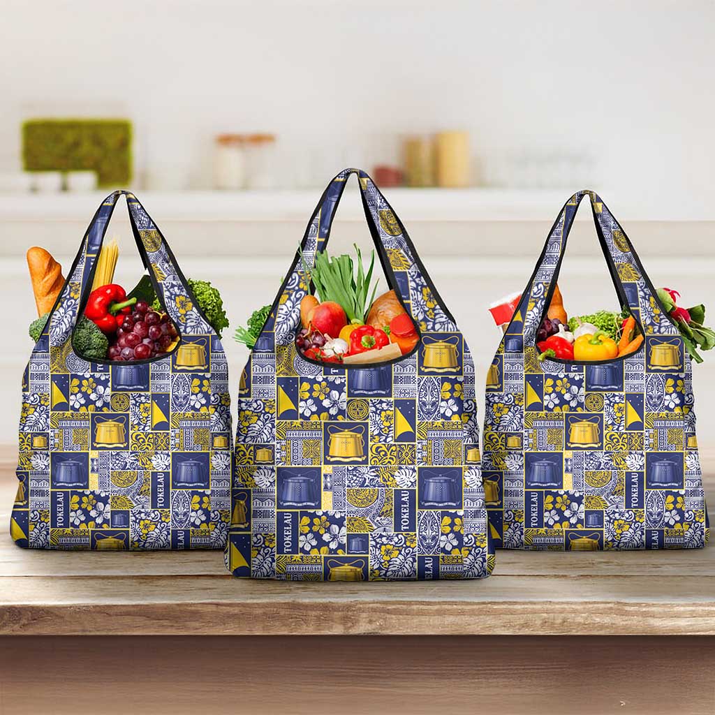 Tokelau Manuia te Kilihimahi Grocery Bag Pacific Patchwork Xmas Vibes - Polynesian Pride