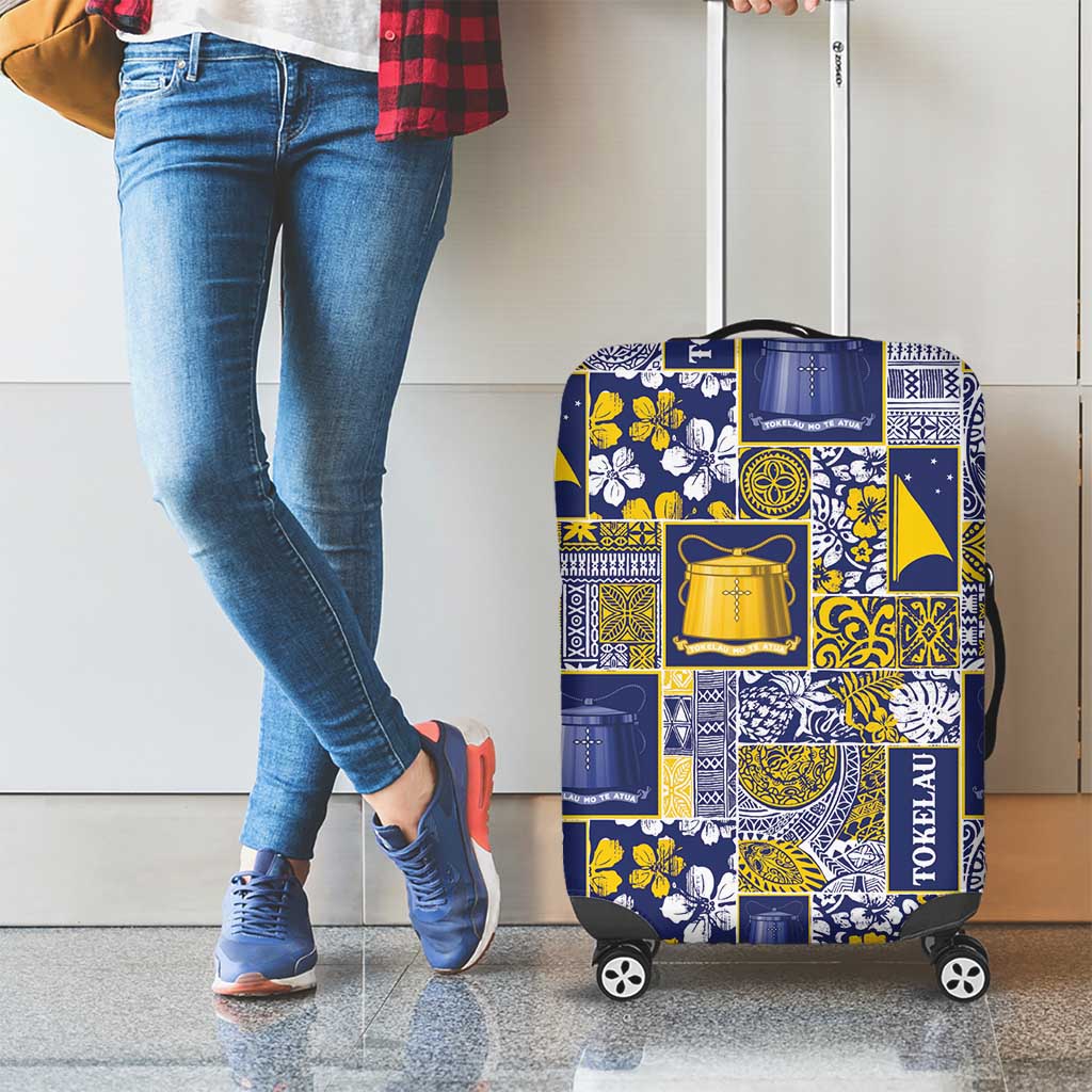 Tokelau Manuia te Kilihimahi Luggage Cover Pacific Patchwork Xmas Vibes - Polynesian Pride