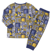 Tokelau Manuia te Kilihimahi Christmas Pajama Set Pacific Patchwork Xmas Vibes LT9 - Polynesian Pride