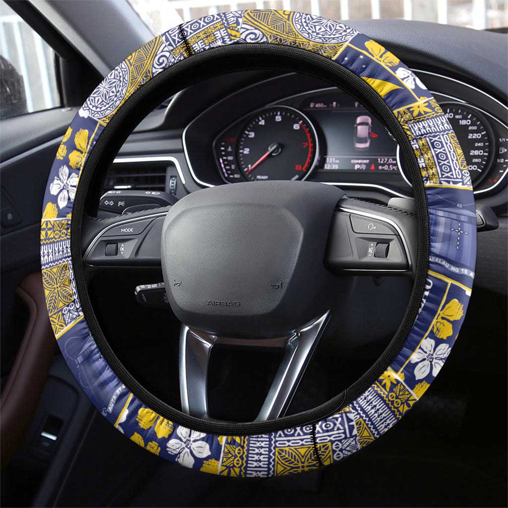 Tokelau Manuia te Kilihimahi Steering Wheel Cover Pacific Patchwork Xmas Vibes LT9 - Polynesian Pride