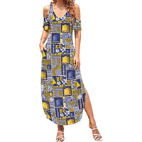 Tokelau Manuia te Kilihimahi Summer Maxi Dress Pacific Patchwork Xmas Vibes - Polynesian Pride