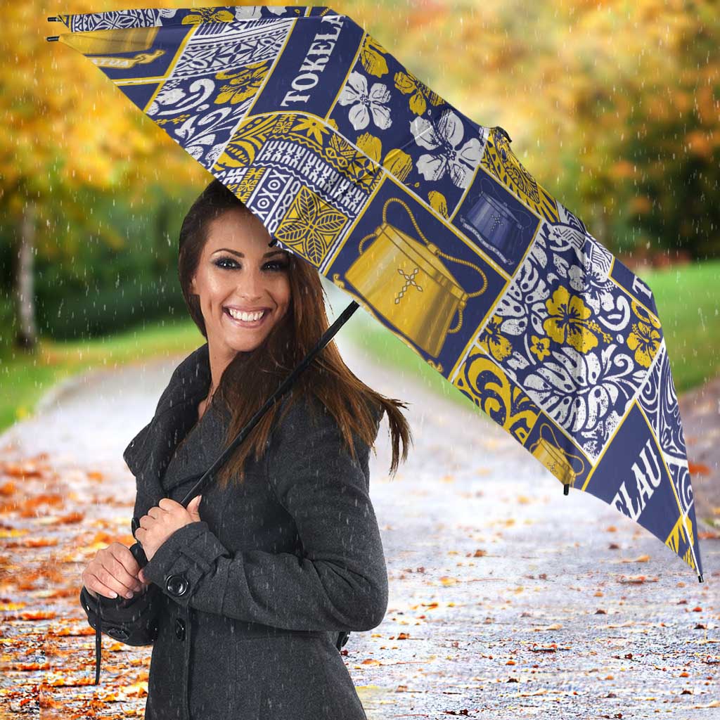 Tokelau Manuia te Kilihimahi Umbrella Pacific Patchwork Xmas Vibes - Polynesian Pride