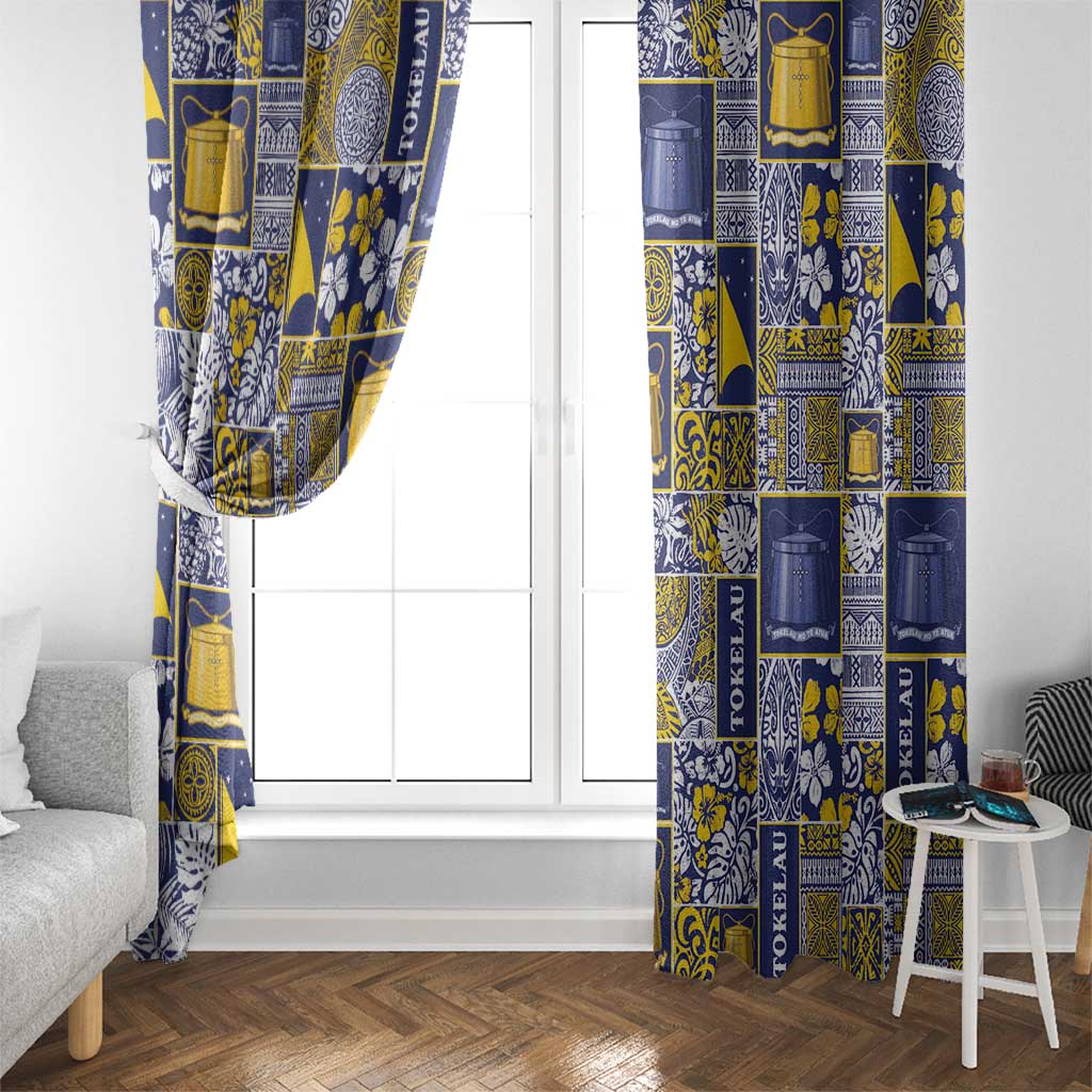Tokelau Manuia te Kilihimahi Window Curtain Pacific Patchwork Xmas Vibes - Polynesian Pride