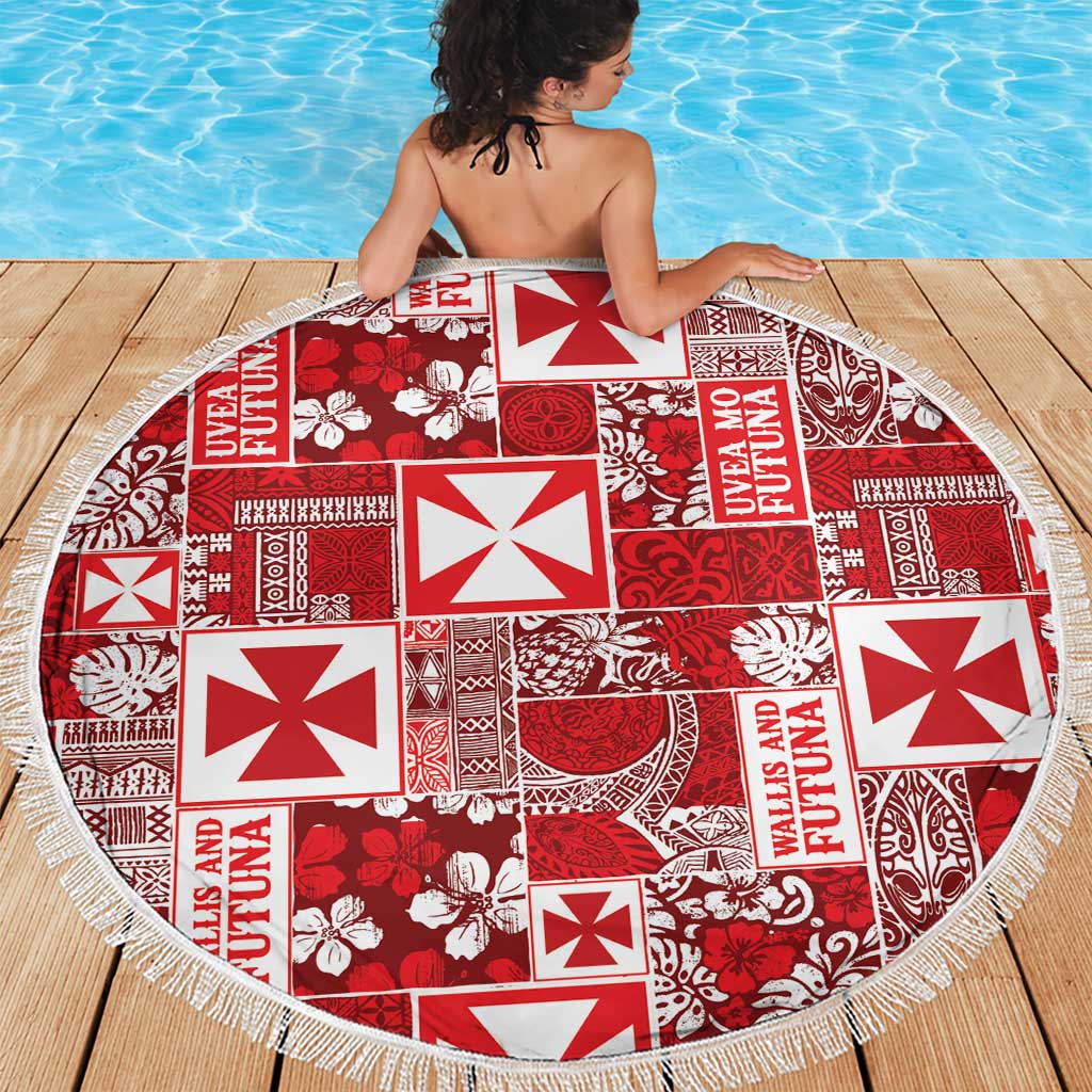 Wallis Et Futuna Kilisimasi Fiefia Beach Blanket Pacific Patchwork Xmas Vibes LT9 - Polynesian Pride