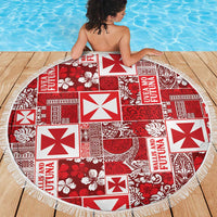Wallis Et Futuna Kilisimasi Fiefia Beach Blanket Pacific Patchwork Xmas Vibes LT9 - Polynesian Pride