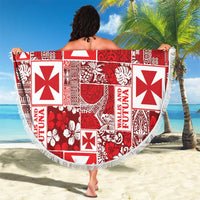 Wallis Et Futuna Kilisimasi Fiefia Beach Blanket Pacific Patchwork Xmas Vibes LT9 - Polynesian Pride