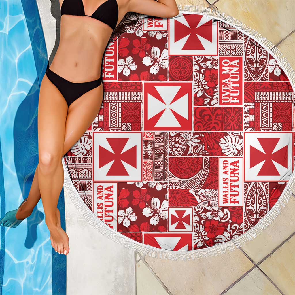 Wallis Et Futuna Kilisimasi Fiefia Beach Blanket Pacific Patchwork Xmas Vibes LT9 - Polynesian Pride