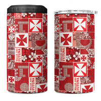Wallis Et Futuna Kilisimasi Fiefia 4 in 1 Can Cooler Tumbler Pacific Patchwork Xmas Vibes LT9 One Size: 16 oz Red - Polynesian Pride