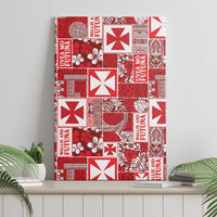 Wallis Et Futuna Kilisimasi Fiefia Canvas Wall Art Pacific Patchwork Xmas Vibes LT9 - Polynesian Pride