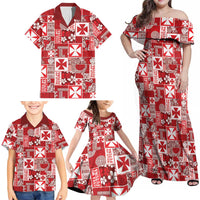 Wallis Et Futuna Kilisimasi Fiefia Family Matching Off Shoulder Maxi Dress and Hawaiian Shirt Pacific Patchwork Xmas Vibes LT9 - Polynesian Pride