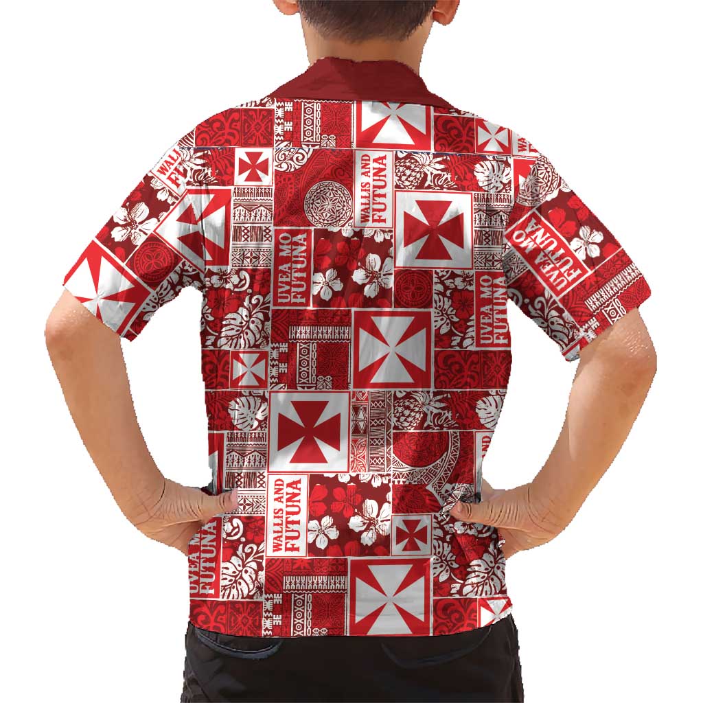 Wallis Et Futuna Kilisimasi Fiefia Family Matching Off Shoulder Short Dress and Hawaiian Shirt Pacific Patchwork Xmas Vibes LT9 - Polynesian Pride
