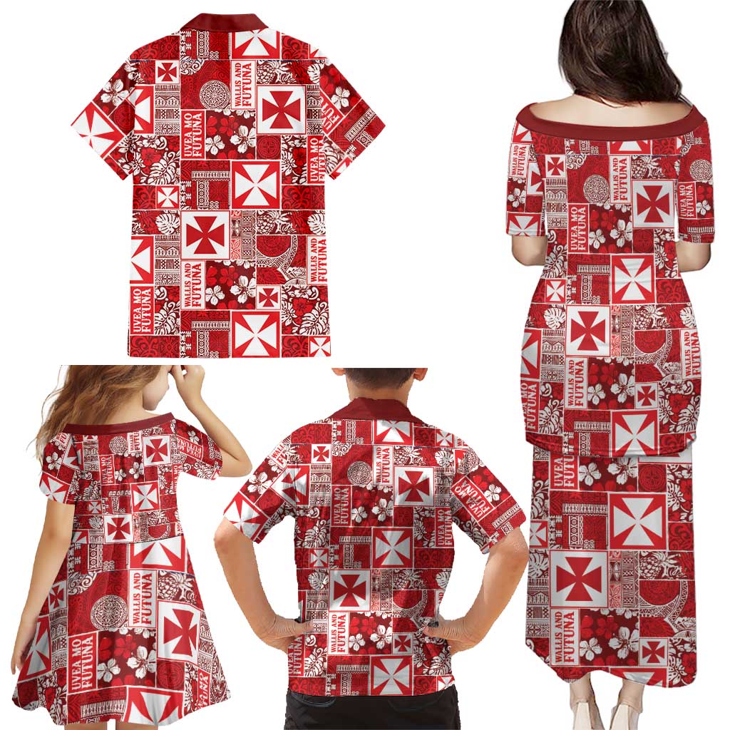Wallis Et Futuna Kilisimasi Fiefia Family Matching Puletasi and Hawaiian Shirt Pacific Patchwork Xmas Vibes LT9 - Polynesian Pride
