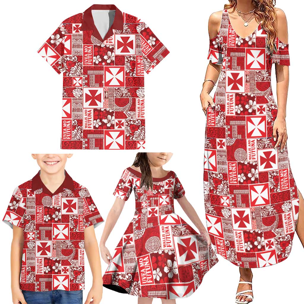 Wallis Et Futuna Kilisimasi Fiefia Family Matching Summer Maxi Dress and Hawaiian Shirt Pacific Patchwork Xmas Vibes LT9 - Polynesian Pride