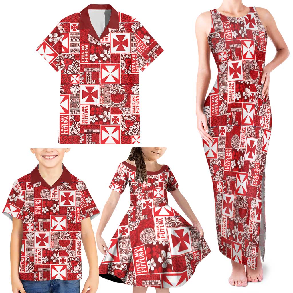 Wallis Et Futuna Kilisimasi Fiefia Family Matching Tank Maxi Dress and Hawaiian Shirt Pacific Patchwork Xmas Vibes LT9 - Polynesian Pride