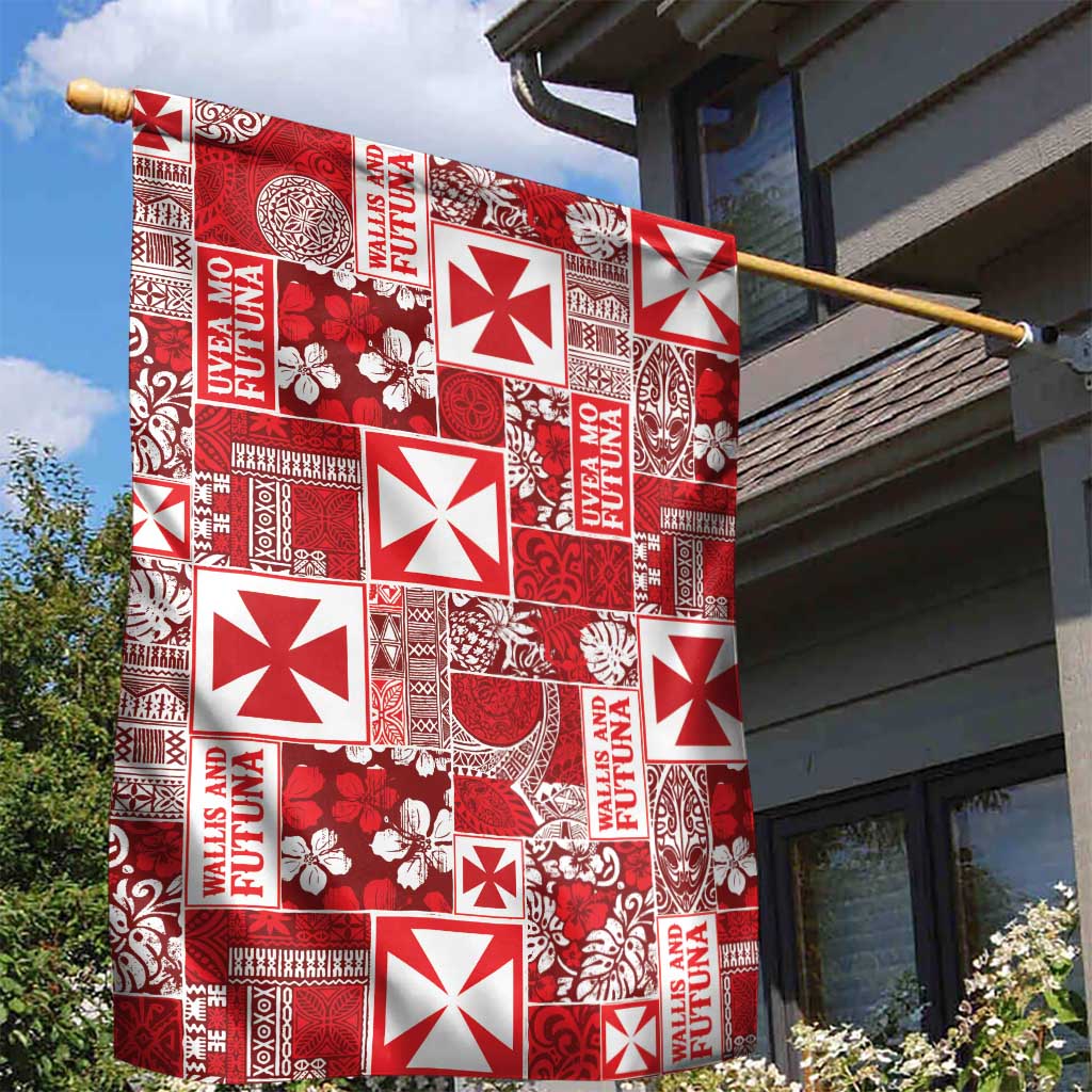 Wallis Et Futuna Kilisimasi Fiefia Garden Flag Pacific Patchwork Xmas Vibes LT9 - Polynesian Pride