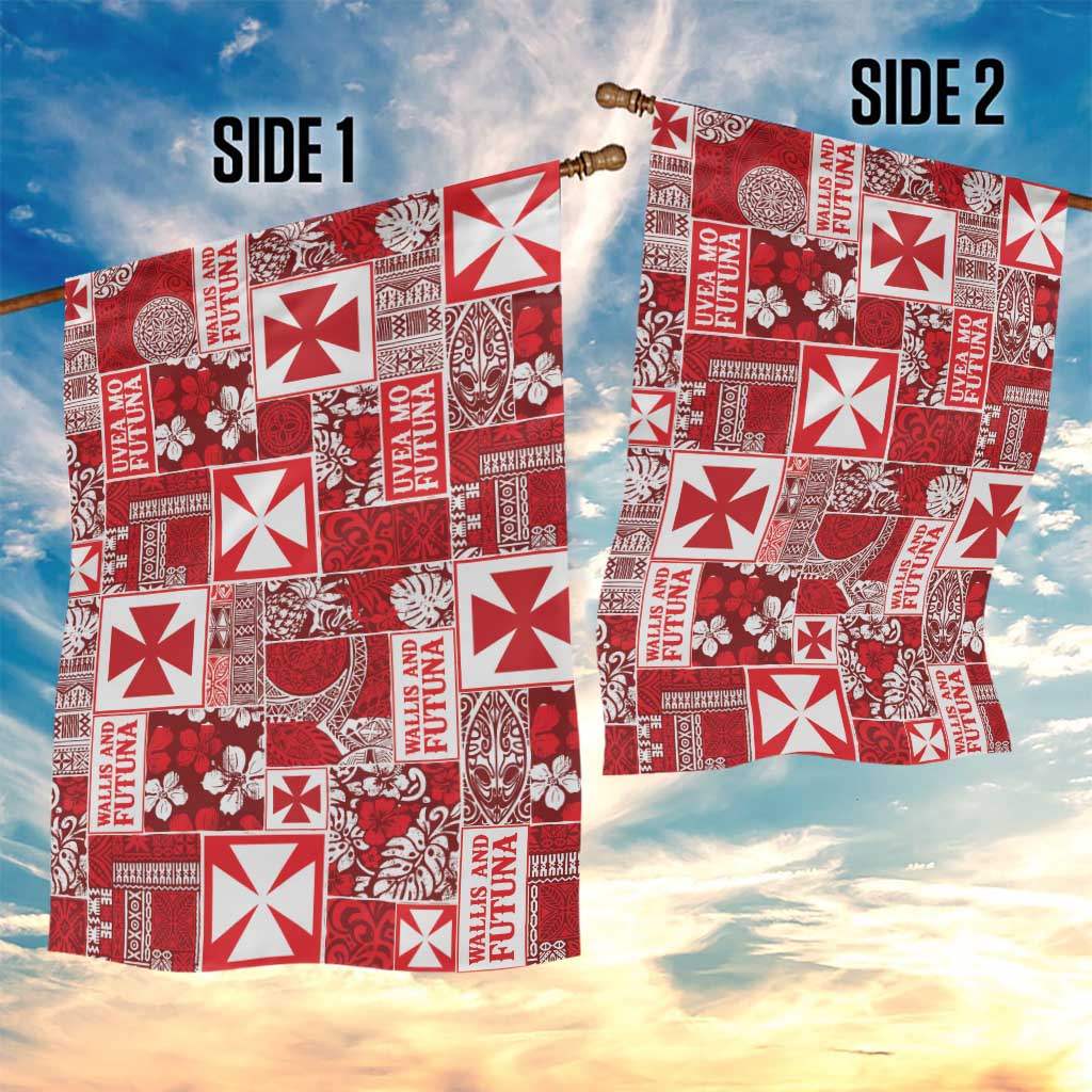 Wallis Et Futuna Kilisimasi Fiefia Garden Flag Pacific Patchwork Xmas Vibes LT9 - Polynesian Pride