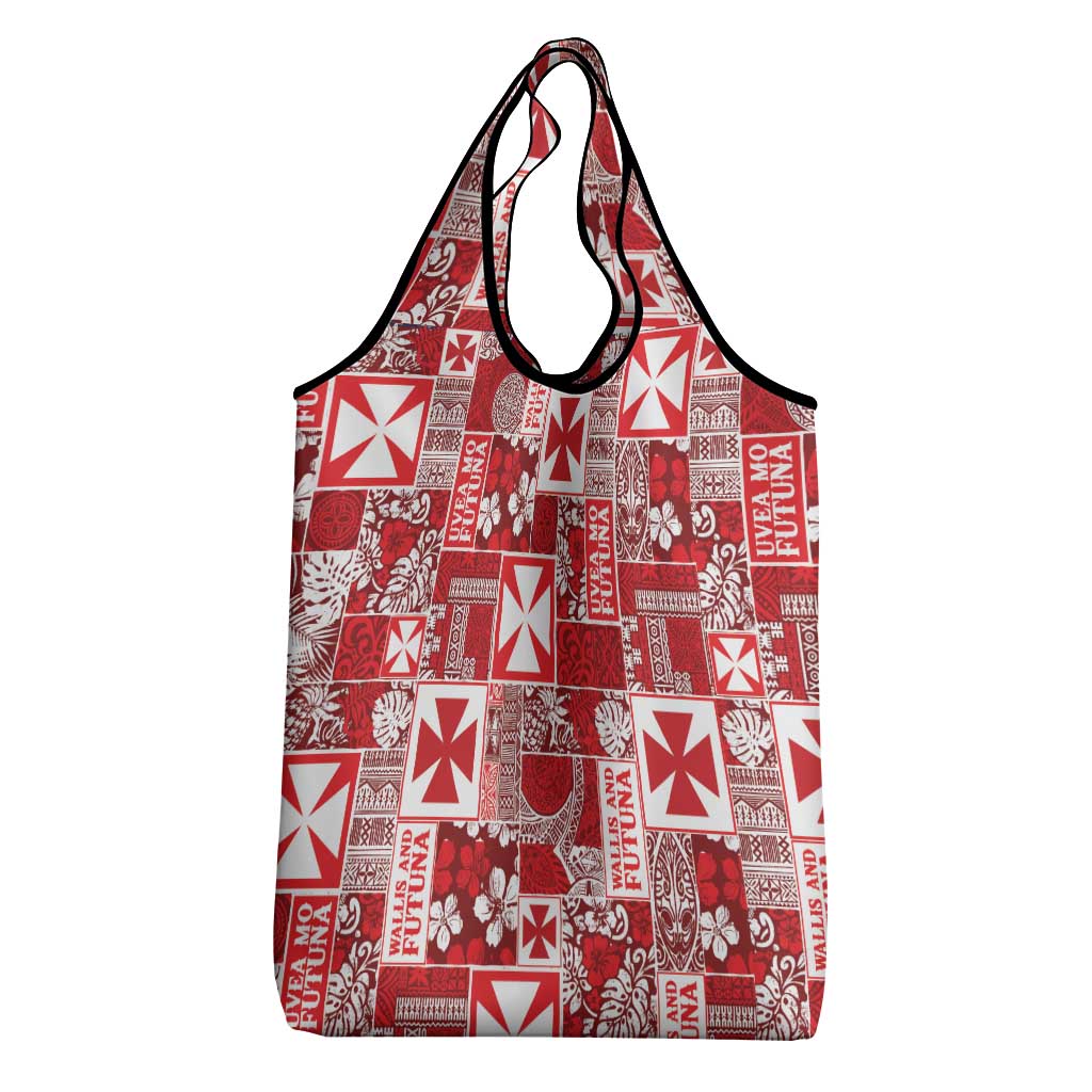 Wallis Et Futuna Kilisimasi Fiefia Grocery Bag Pacific Patchwork Xmas Vibes LT9 - Polynesian Pride