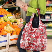 Wallis Et Futuna Kilisimasi Fiefia Grocery Bag Pacific Patchwork Xmas Vibes LT9 - Polynesian Pride