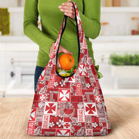 Wallis Et Futuna Kilisimasi Fiefia Grocery Bag Pacific Patchwork Xmas Vibes LT9 - Polynesian Pride