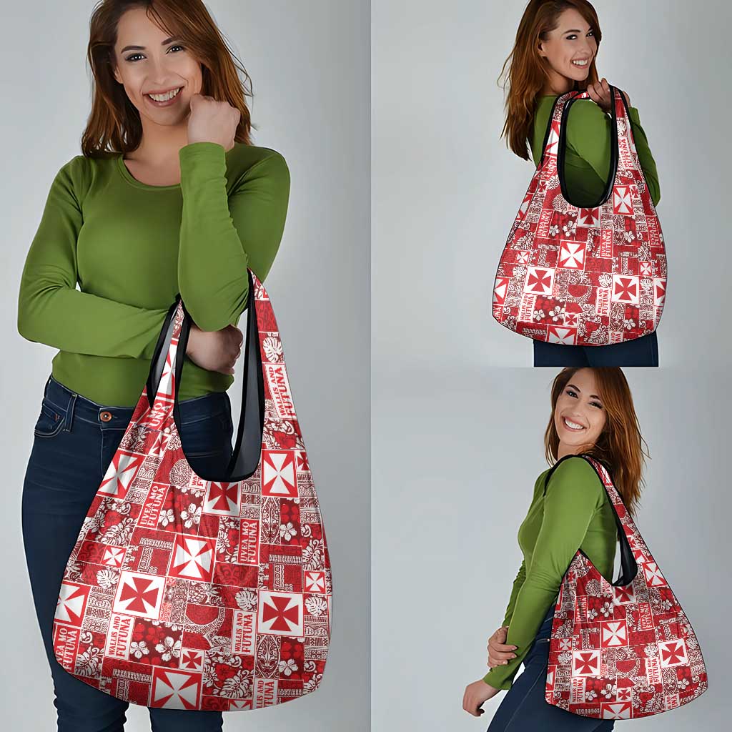Wallis Et Futuna Kilisimasi Fiefia Grocery Bag Pacific Patchwork Xmas Vibes LT9 - Polynesian Pride