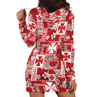 Wallis Et Futuna Kilisimasi Fiefia Hoodie Dress Pacific Patchwork Xmas Vibes LT9 - Polynesian Pride