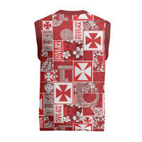 Wallis Et Futuna Kilisimasi Fiefia Christmas Knitted V-Neck Vest Pacific Patchwork Xmas Vibes LT9 - Polynesian Pride