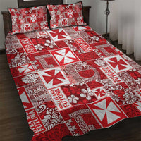 Wallis Et Futuna Kilisimasi Fiefia Quilt Bed Set Pacific Patchwork Xmas Vibes LT9 Red - Polynesian Pride