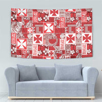 Wallis Et Futuna Kilisimasi Fiefia Tapestry Pacific Patchwork Xmas Vibes LT9 - Polynesian Pride