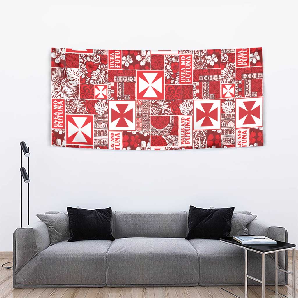 Wallis Et Futuna Kilisimasi Fiefia Tapestry Pacific Patchwork Xmas Vibes LT9 - Polynesian Pride