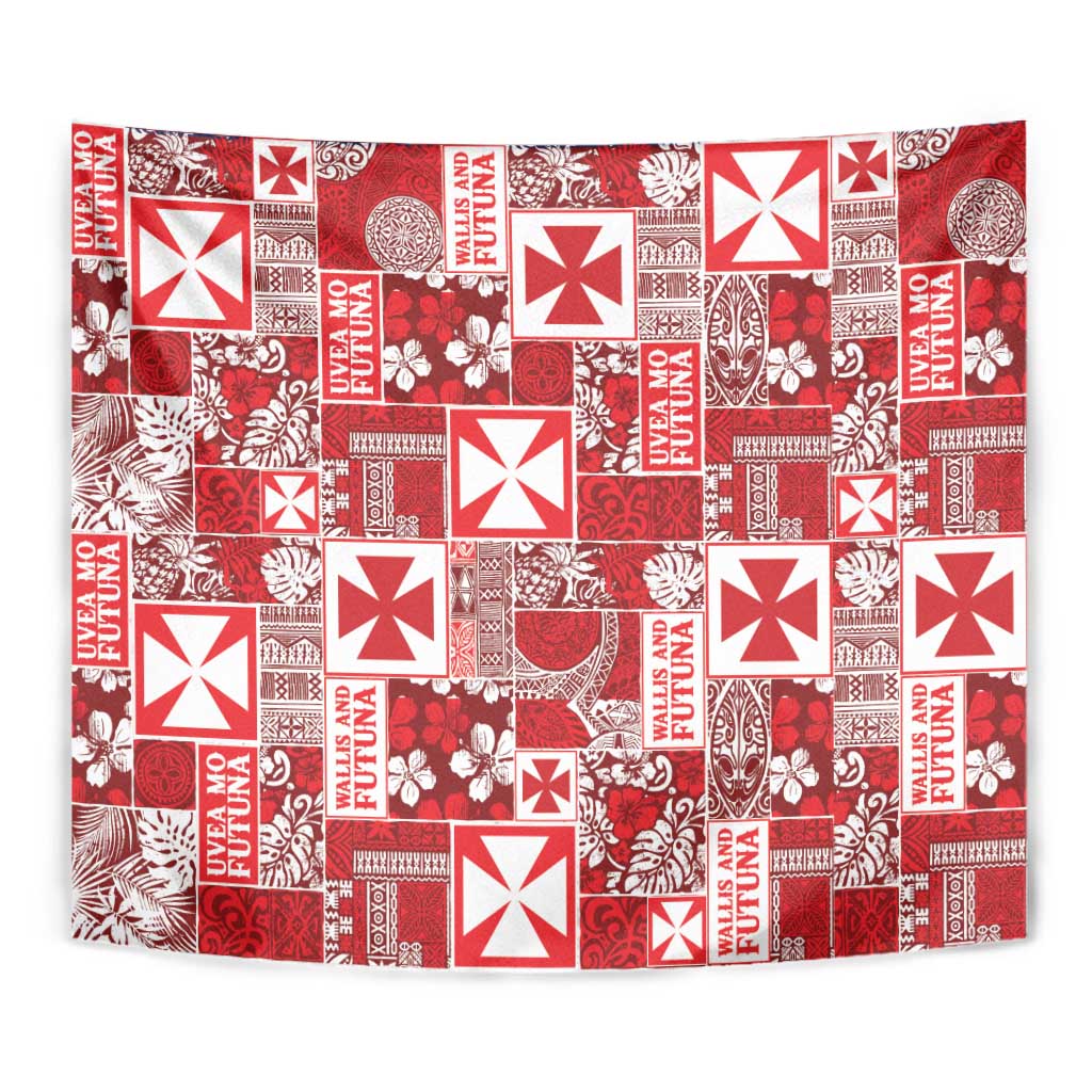 Wallis Et Futuna Kilisimasi Fiefia Tapestry Pacific Patchwork Xmas Vibes LT9 - Polynesian Pride