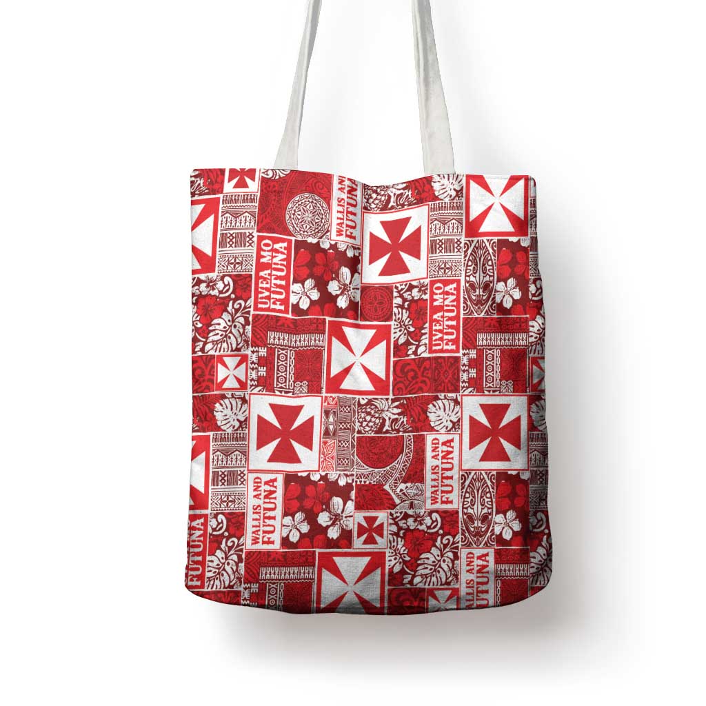 Wallis Et Futuna Kilisimasi Fiefia Tote Bag Pacific Patchwork Xmas Vibes LT9 - Polynesian Pride