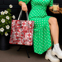 Wallis Et Futuna Kilisimasi Fiefia Tote Bag Pacific Patchwork Xmas Vibes LT9 - Polynesian Pride