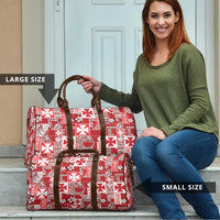 Wallis Et Futuna Kilisimasi Fiefia Travel Bag Pacific Patchwork Xmas Vibes - Polynesian Pride