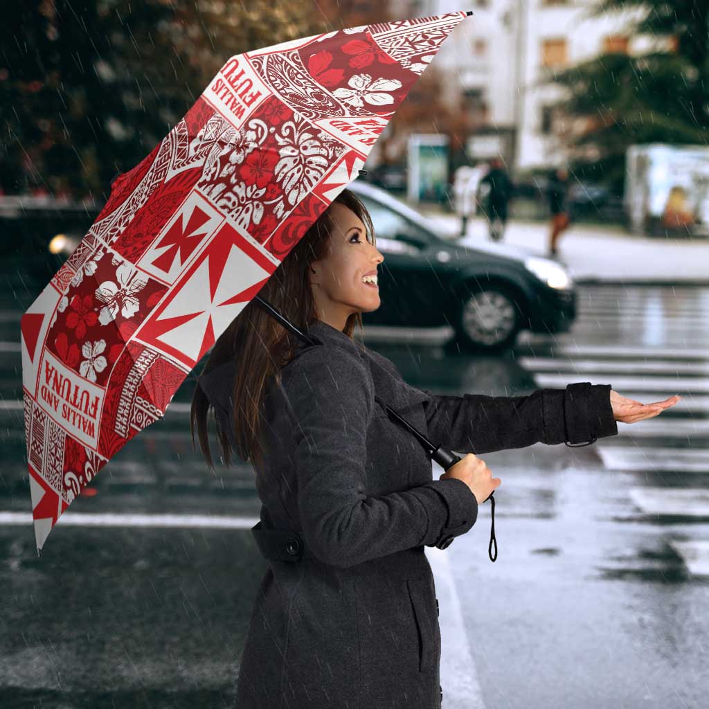Wallis Et Futuna Kilisimasi Fiefia Umbrella Pacific Patchwork Xmas Vibes - Polynesian Pride