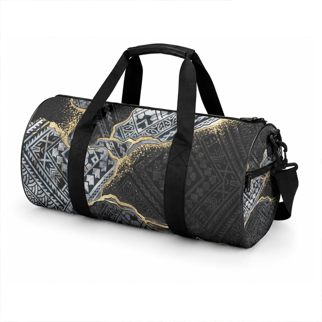 Polynesian Tribal Tattoo Duffle Bag Dark Marble Pattern LT9 - Polynesian Pride