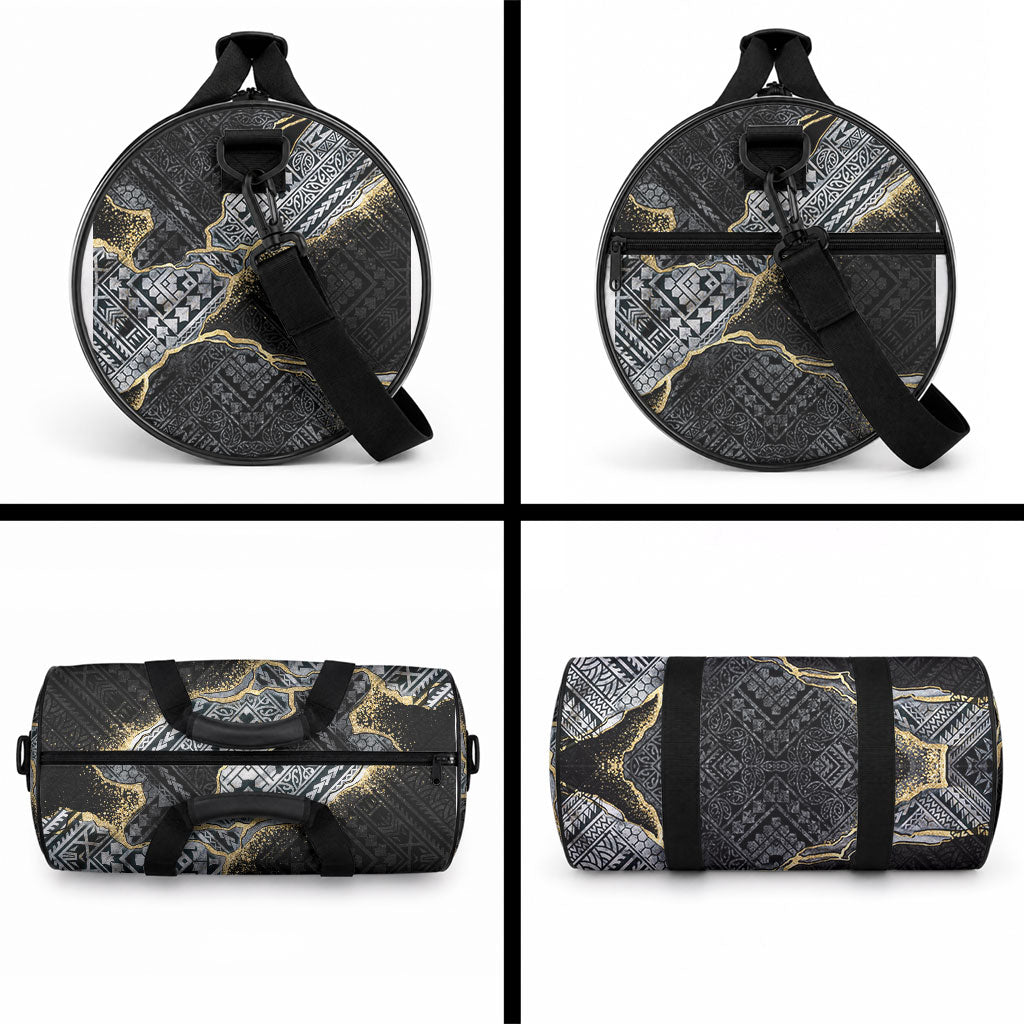 Polynesian Tribal Tattoo Duffle Bag Dark Marble Pattern LT9 - Polynesian Pride