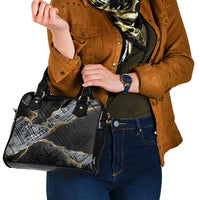 Polynesian Tribal Tattoo Shoulder Handbag Dark Marble Pattern LT9 - Polynesian Pride