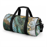 Polynesian Tribal Tattoo Duffle Bag Green Marble Pattern LT9 - Polynesian Pride